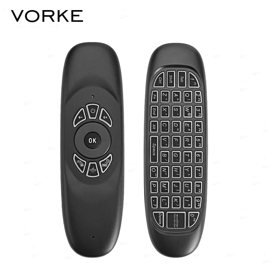 Vorke C120 красочная подсветка 6 осевой гироскоп 2 4G мини воздушная мышь QWERTY
