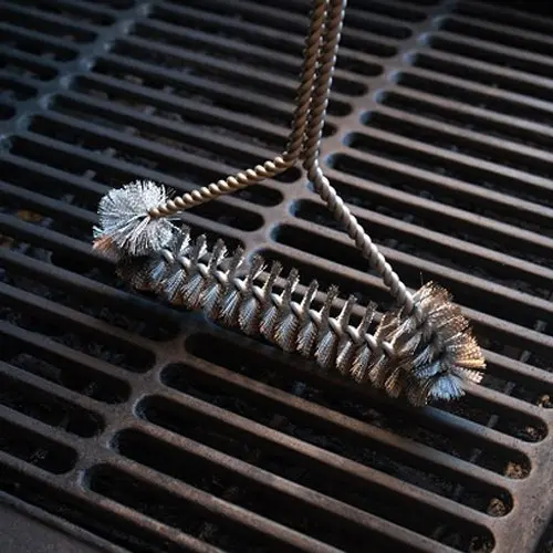 Щетка для гриля барбекю с сверхпрочной проволочной щетиной из нержавеющей стали