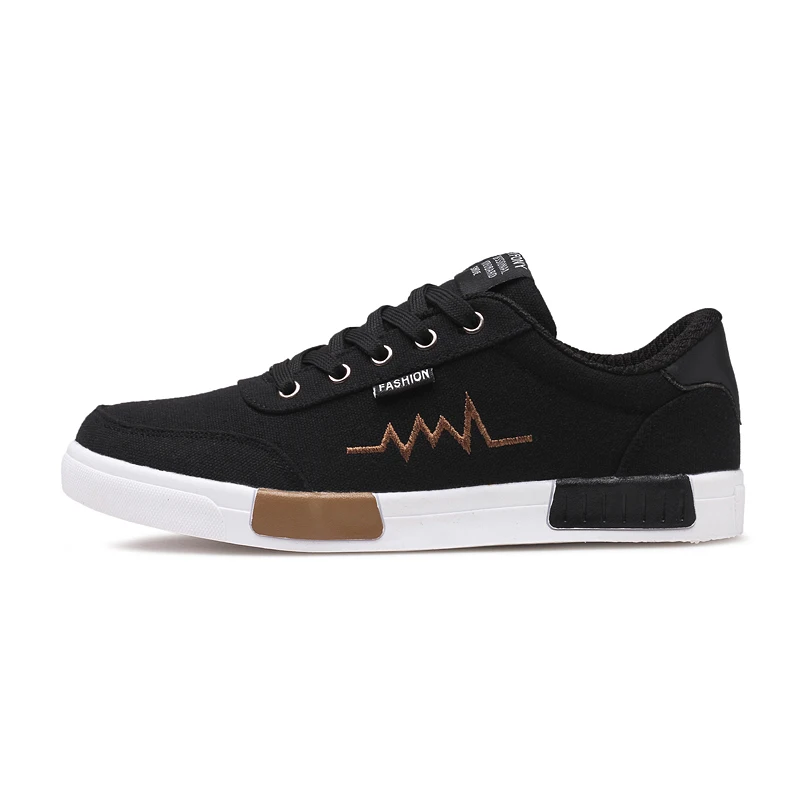 TRAANO 2019 New Spring Summer Canvas Shoes Men Sneakers Low top Black Casual Male Brand Fashion CC-211 | Обувь