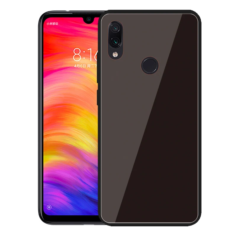Black Градиентный чехол из закаленного стекла на красном mi Note 7 для Xiaomi mi 8 A2 Lite 9 Poco Phone F1 Red mi 5 Plus 6A Note 5 6 Pro 4 Xio mi Shell - Цвет: Black