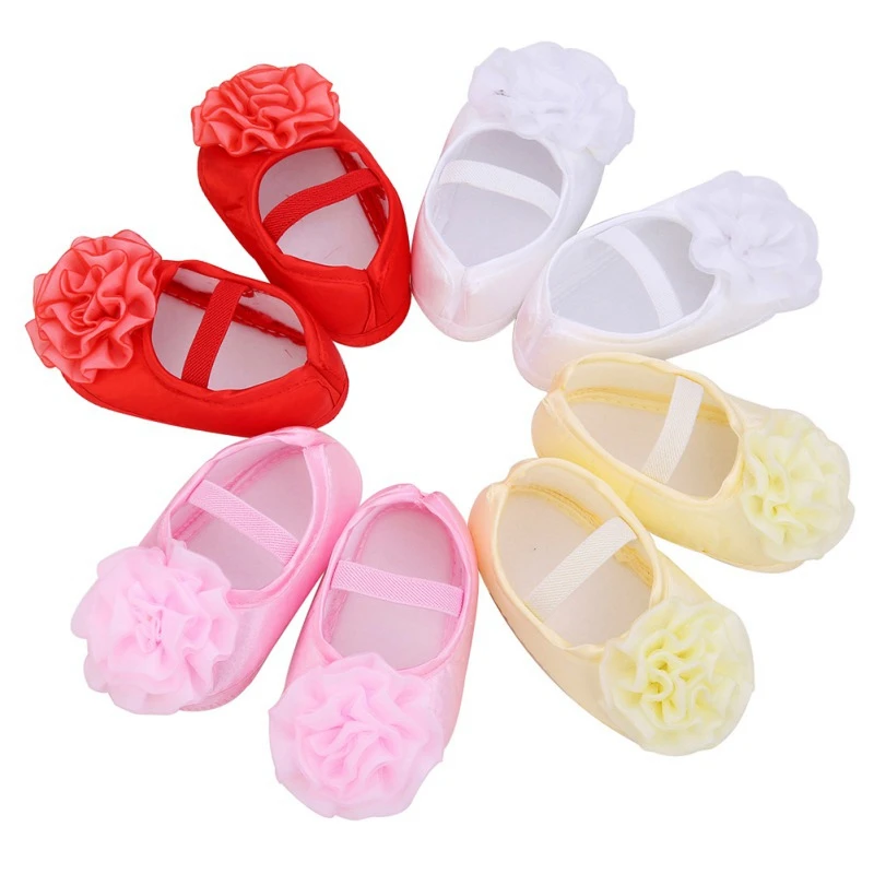 

Baby Shoes Baby Girl Infants Flower Princess Shoes Floral Headwear Headband Photography Props Set For Newborns