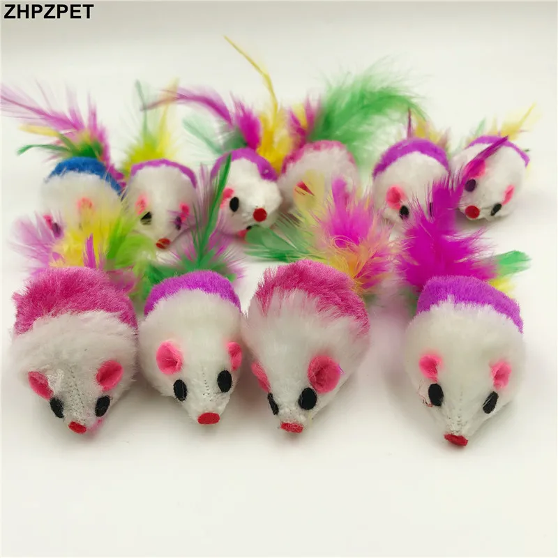 Горячая продажа 1 шт горячие цвета мышки с перьями кошки knuffels случайный цвет мини