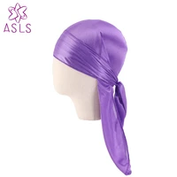 new childrens silk long tail pirate hat parent child headscarf hip hop cap bandana turban headwear boys hair accessories