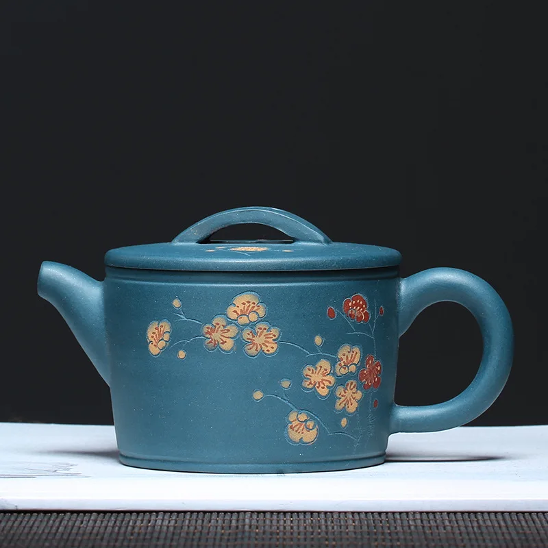 

Raw Ore Green Mud Han Dynasty Watt Pot Yixing Purply Clay Teapot Chinese Kongfu Tea Pots 2 Teacups Teaware 200ml