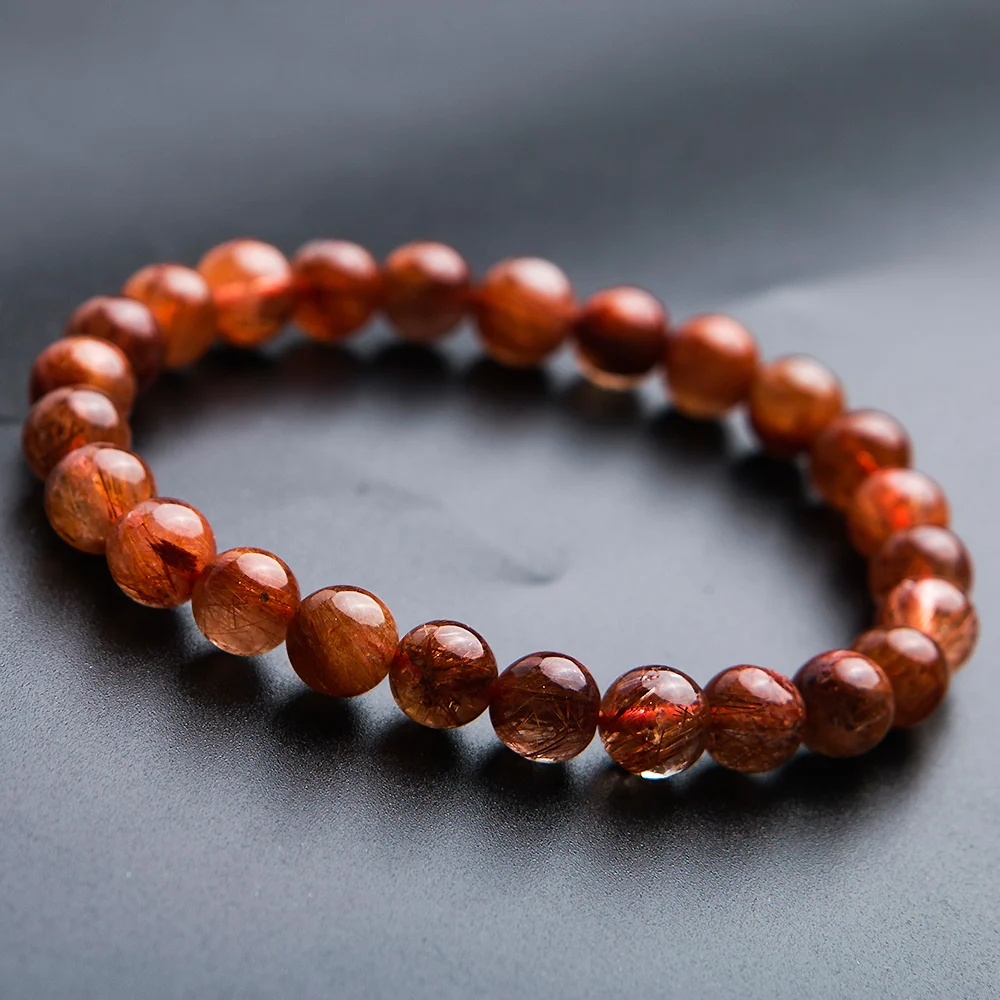 Браслет из натуральной меди с круглыми бусинами 8 мм |