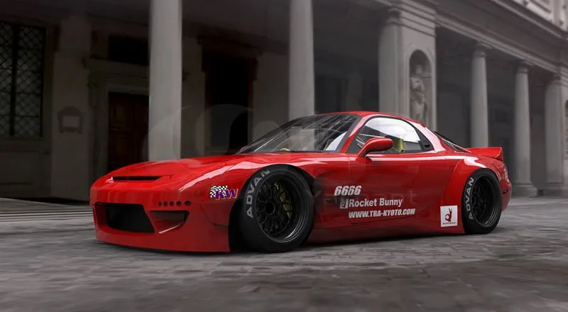 Автомобильный Стайлинг из стекловолокна FRP Bodykits подходит для 92 97 RX7 FD3S RB V2 Стиль
