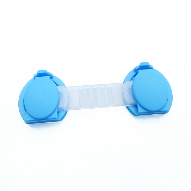 Blue 10 шт./лот, замок для двери ящика, шкафа, шкафа, туалета, защитные замки для детей, пластиковые замки для безопасности, ремни для защиты младенцев - Цвет: Blue