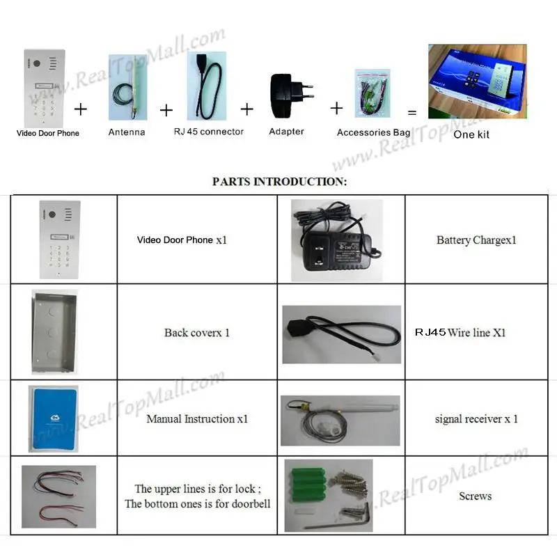 

Touch screen Global wireless video door phone WIFI doorbell intercom digital camera smart phone control night vision wifi