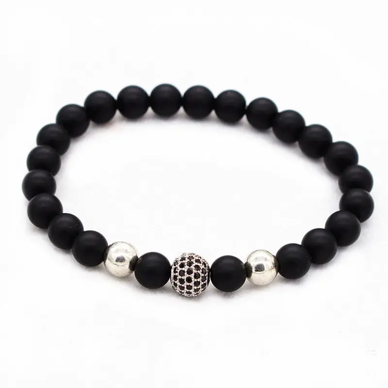 Хит продаж! Новые модные браслеты из лавового камня популярные микро сверлильные