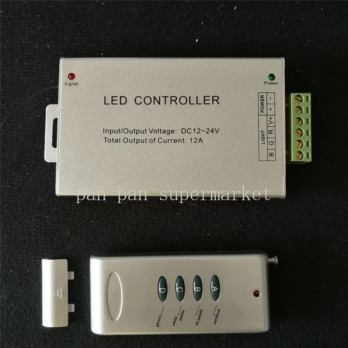 DC12 ~ 24 V 12A беспроводной 4 клавиши алюминиевый RGB контроллер светодиодный