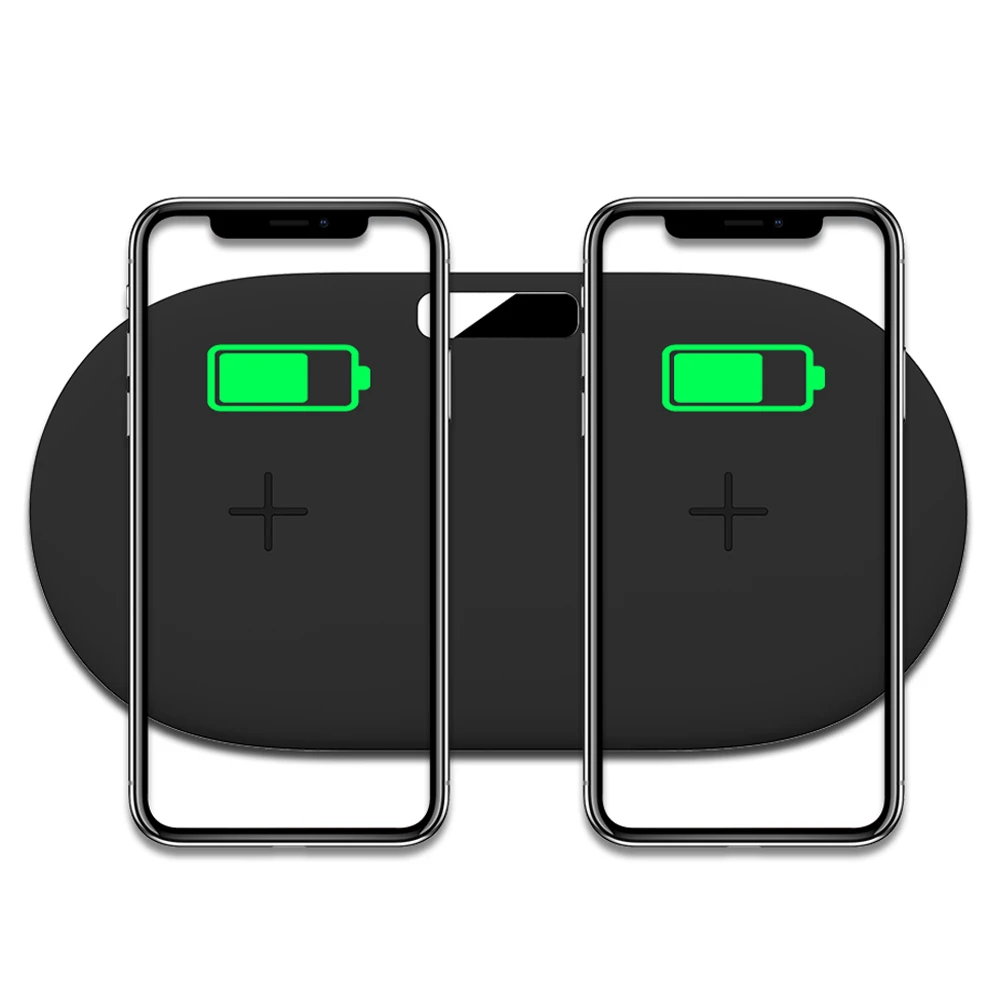 Беспроводное зарядное устройство 2 в 1 10 Вт для iPhone X XR XS 11 Pro Max Samsung Galaxy S9 Plus S10 Note