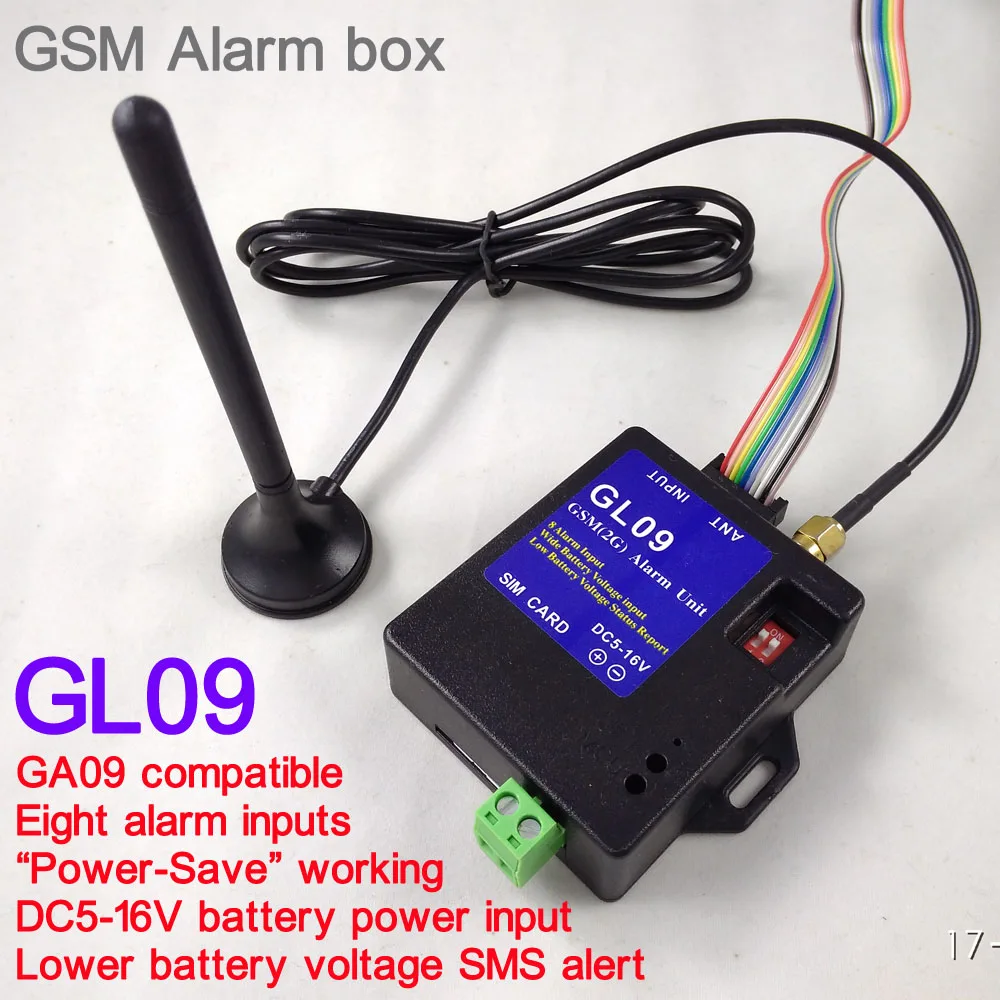 

New 8 channel GL09 Super mini GSM Alarm Systems SMS Alarms Security System Most Suitable for battery operated portable alert