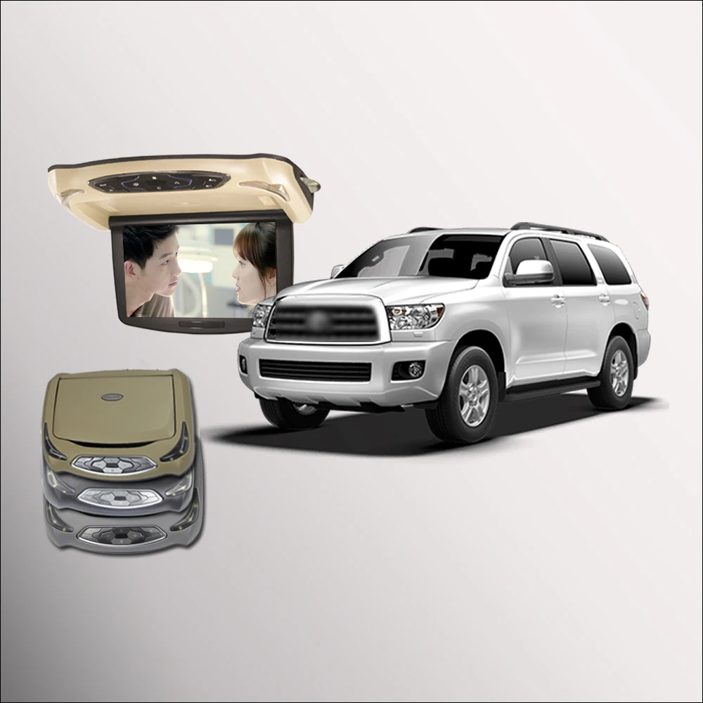 BigBigRoad для Toyota Sequoia Автомобильный потолочный светодиодный цифровой экран с