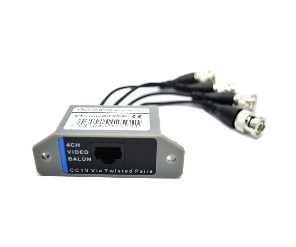 4 канальный HD видео (BNC) в UTP (RJ45) Видео балун для CCTV|video balun|video balun for cctvvideos hd |