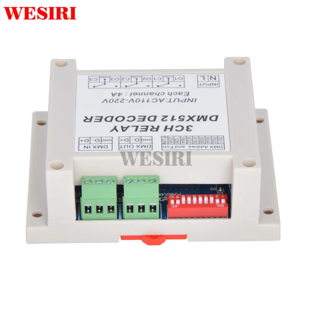 3CH 3 канала DMX512 релейный ДЕШИФРАТОР контроллер AC110 220V вход группа реле|Контролеры