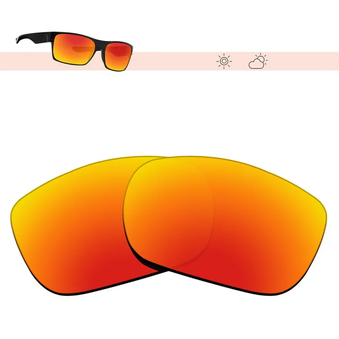 Fire Red Mirror Glintbay поляризованные Сменные солнцезащитные очки линзы для солнцезащитных очков в стиле Окли два вида-несколько вариантов - Цвет линз: Fire Red Mirror