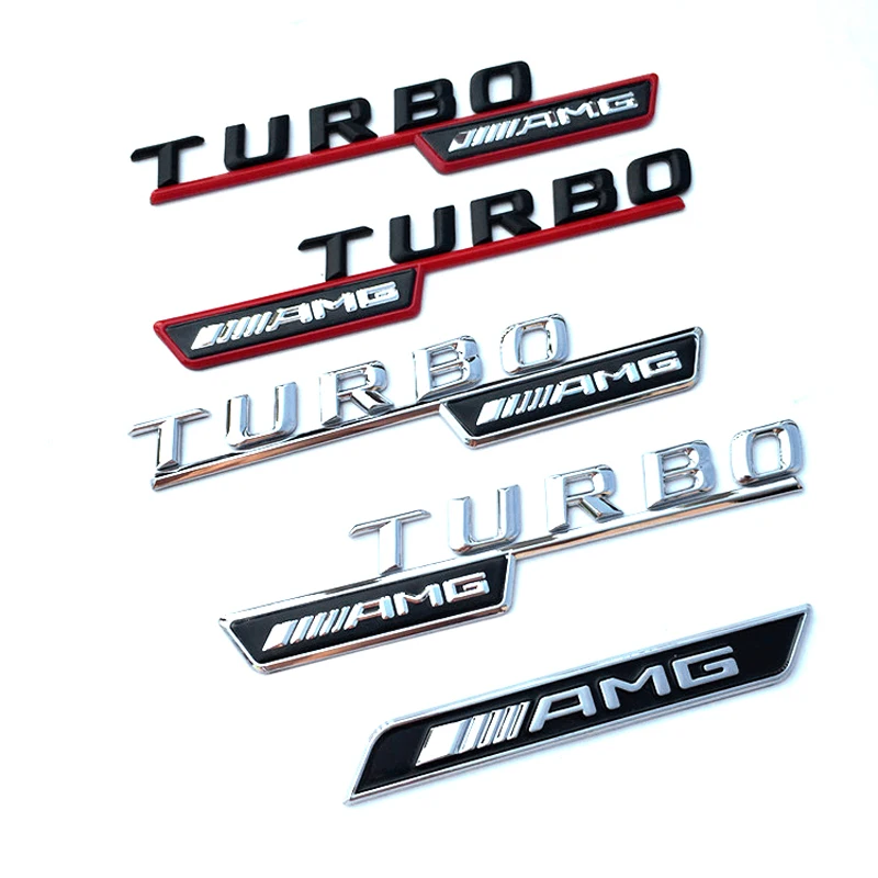 2 шт. эмблема Turbo Amg логотип Amg эмблема логотип для Mercedes Benz Amg эмблема наклейка багажник спереди и сзади тормозного диска для mercedes AMG наклейки от AliExpress RU&CIS NEW