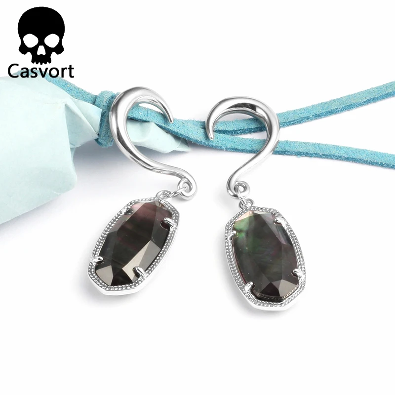 Casvort модные черные жемчужные полудрагоценные камни Dani с родиевым покрытием