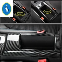 yimaautotrims auto accessory front seat middle armrest box decoration cover trim carbon fiber abs fit for audi a3 v8 2014 2019