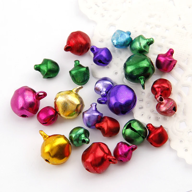 Wholesale100pc/50 шт 6/8/10/12 мм смесь цветов свободные бусины маленькие колокольчики