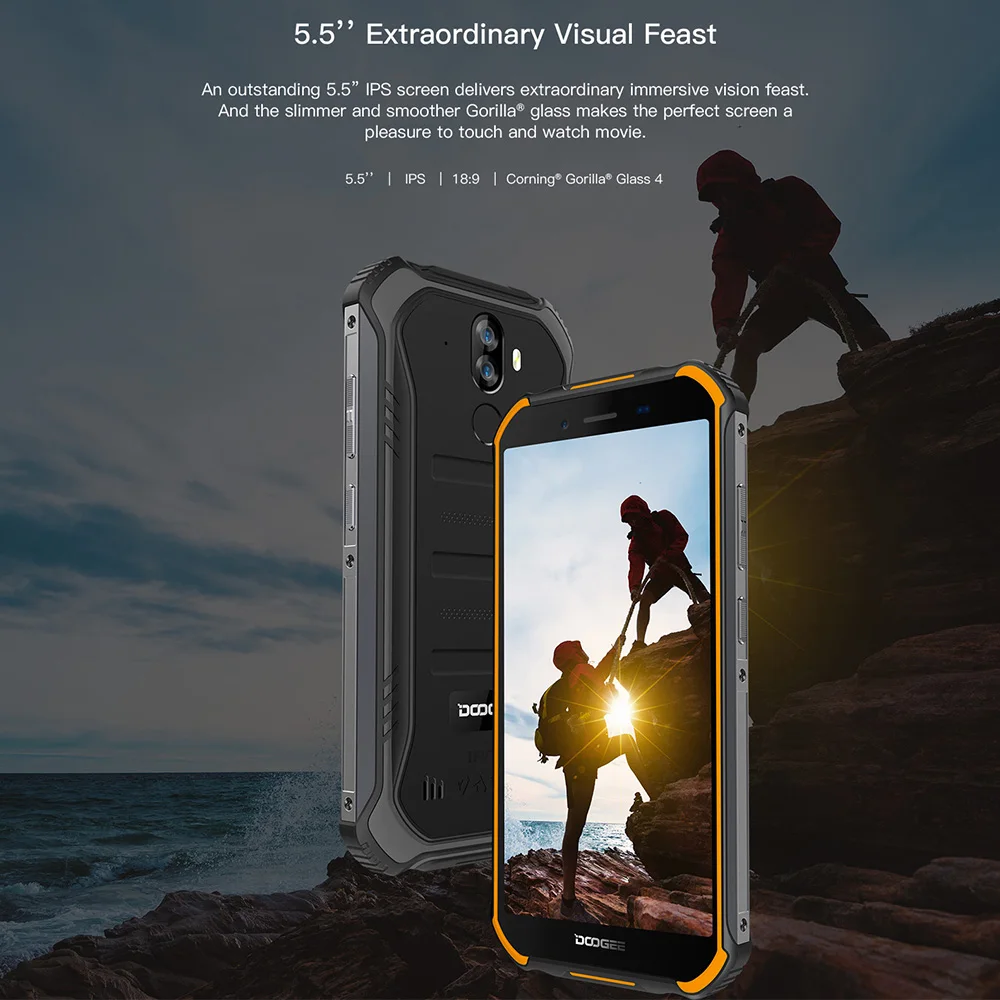 DOOGEE S40 смартфон с 5 5-дюймовым дисплеем четырёхъядерным процессором MT6739 ОЗУ 2 Гб