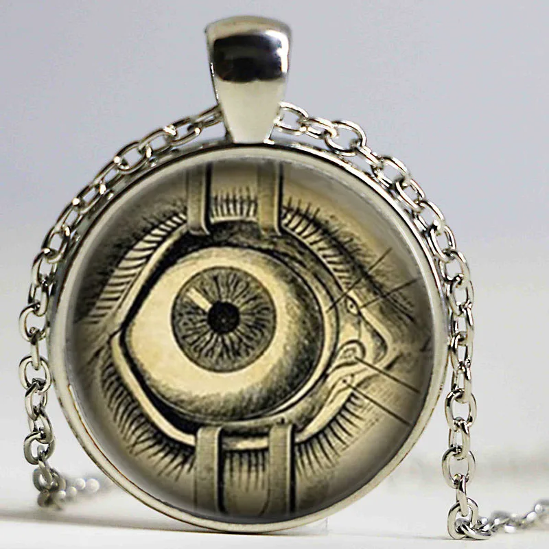 Суперклассное винтажное ожерелье ручной работы с короной в виде глаз стеклянный