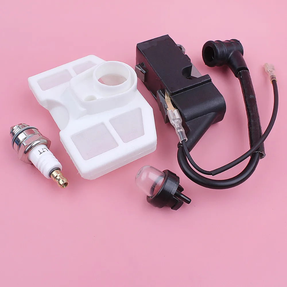 

Катушка зажигания, воздушный фильтр, Праймер, лампочка, Свеча зажигания, комплект для китайской бензопилы 4500 5200 5800 45cc 52cc 58cc, запасная часть