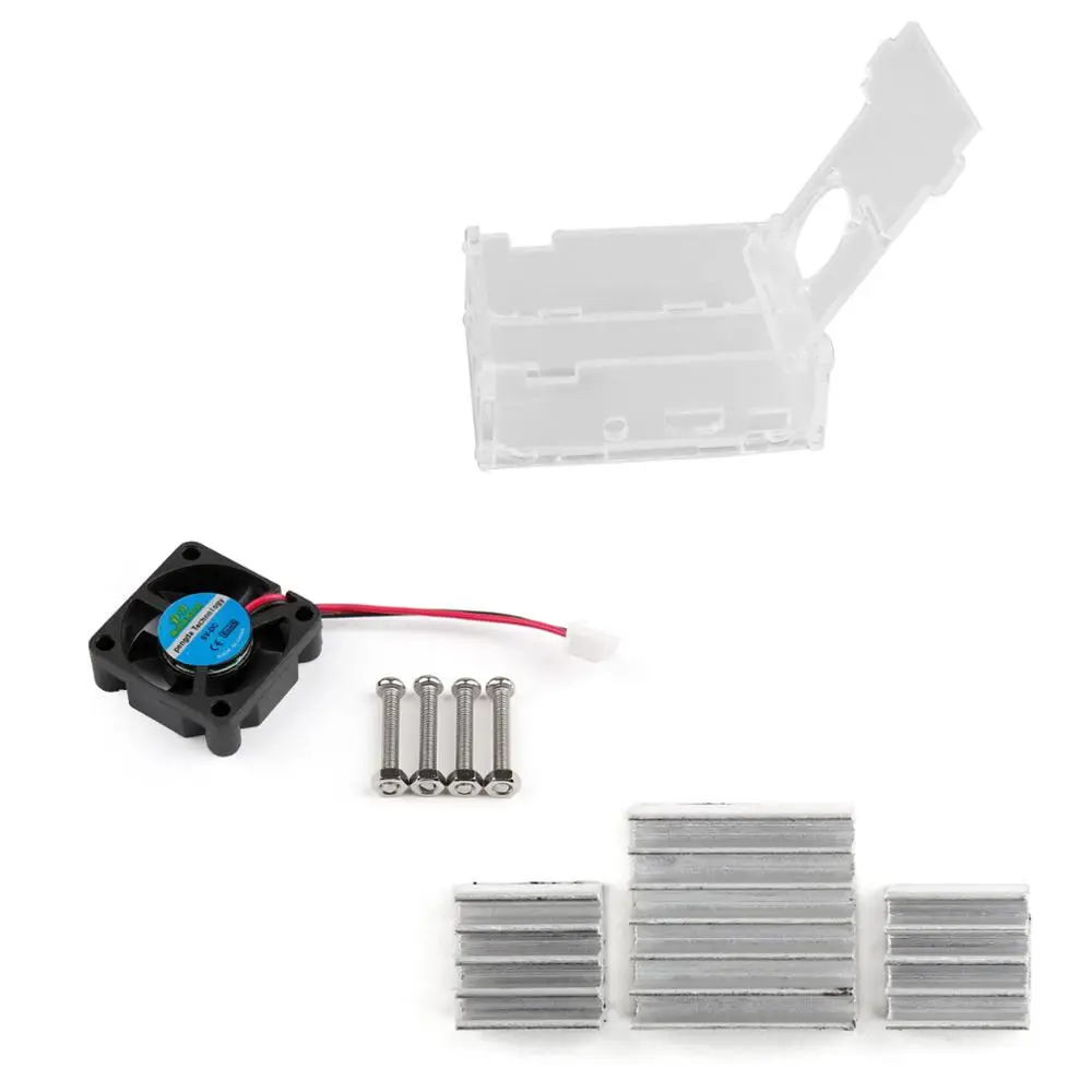 Для Raspberry Pi 3 Model B Plus акриловый чехол Коробка для 3B охлаждающий вентилятор