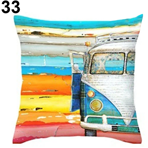 Односторонняя искусственная кожа Пляжная живопись гостиная диван льняная