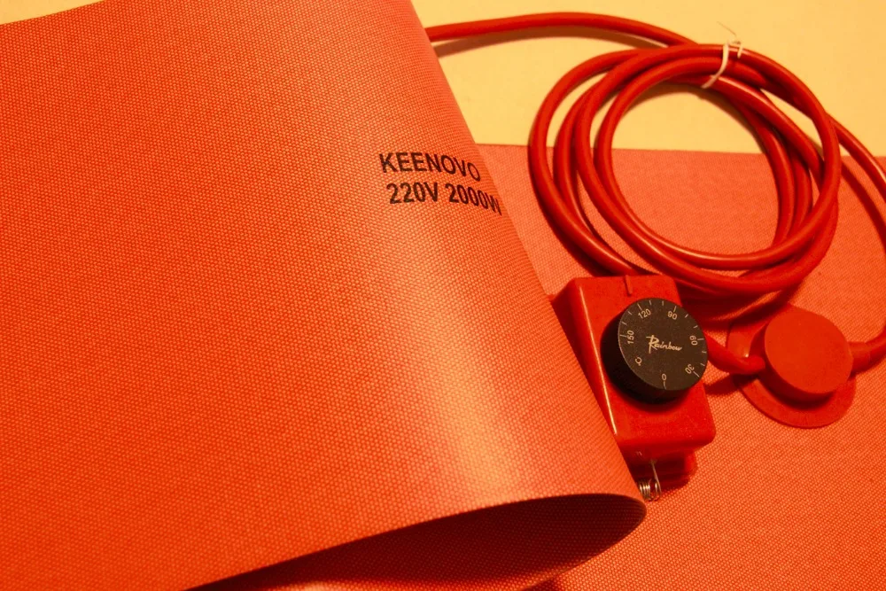 Гибкое Силиконовое нагревательное одеяло большой барабанный нагреватель