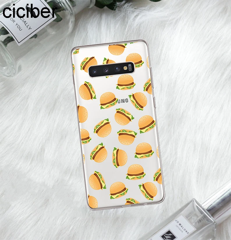 Ciciber мороженое пицца еда для samsung Galaxy S9 S10 S8 + Plus S10e Чехол Мягкий ТПУ чехлы телефона