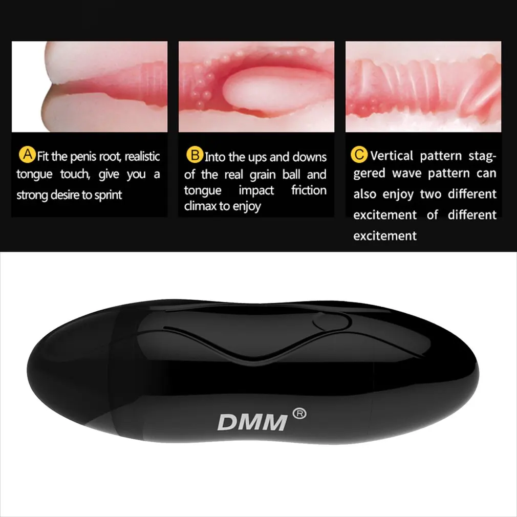 DMM портативный мужской мастурбатор с двумя отверстиями Мягкий TPE Оральный