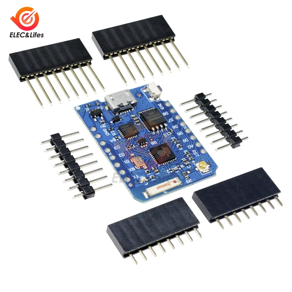Беспроводная макетная плата WEMOS D1 Mini Pro ESP8266 CP2104 с поддержкой Wi Fi 16 Мб антенны
