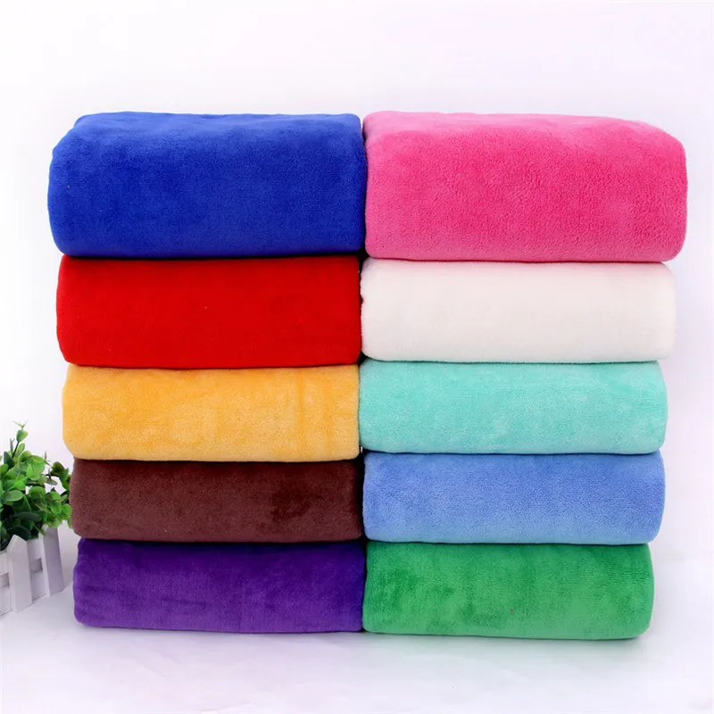 

17 Colors Microfiber Fabric Bath Towel 140*70CM 310g Beach Towel Supersoft Plain Gym Fast Drying Cloth Towels Bathroom For Adult