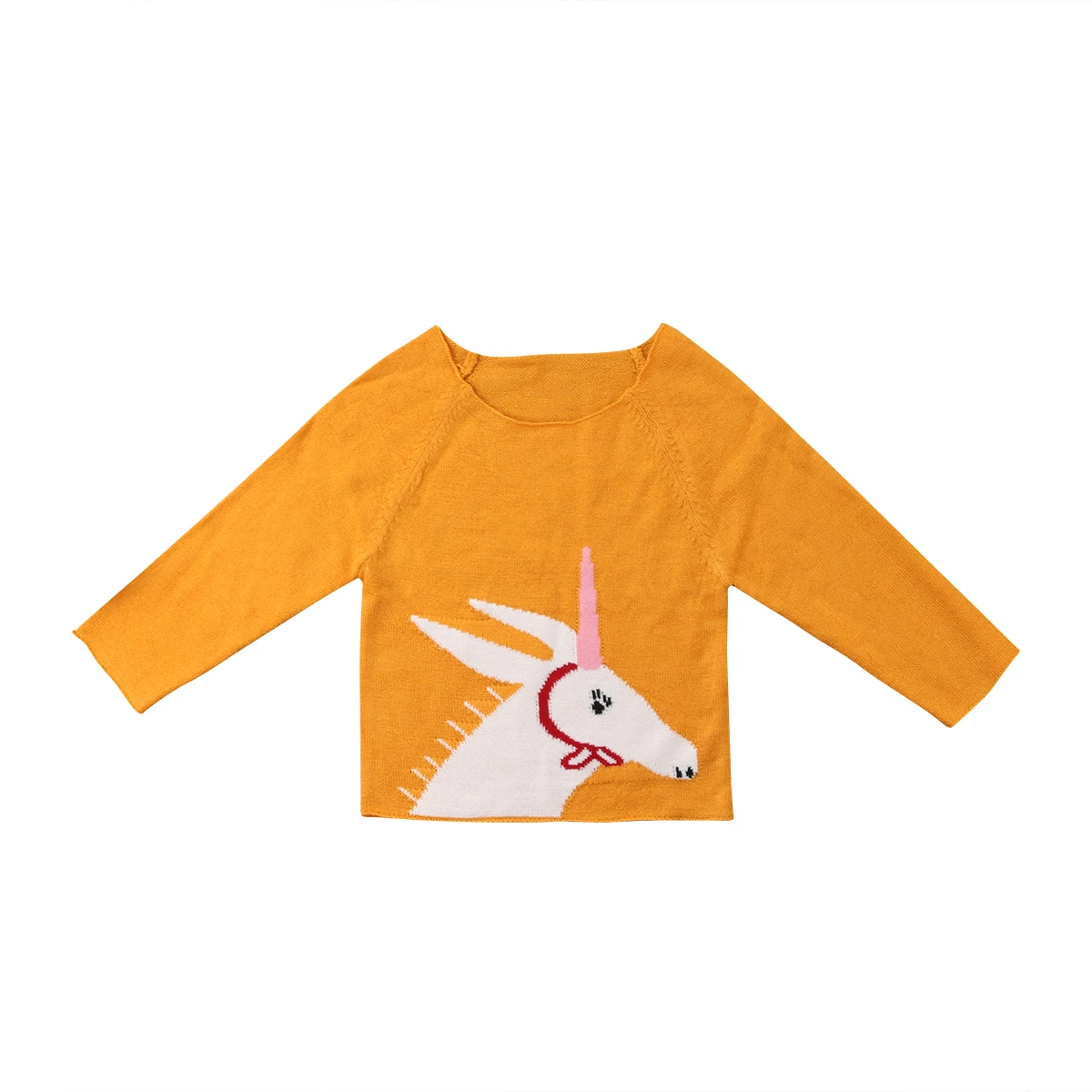 Восхитительный пуловер с единорогом для маленьких девочек топы свитер одежда