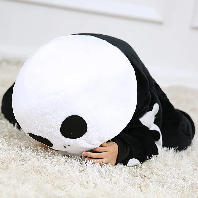 Зимние пижамные наборы с животными из мультфильма панда капюшоном для мальчиков