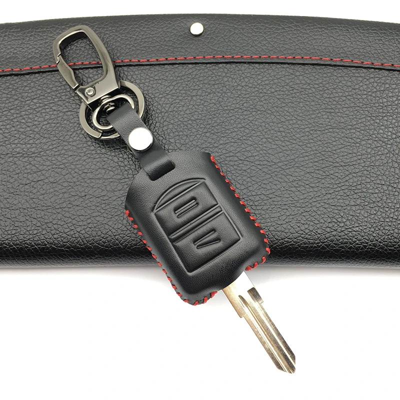 2 кнопки горячая Распродажа модный стиль натуральная кожа чехол для ключа