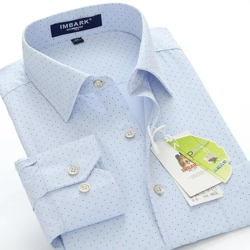 Мужские рубашки большого размера 10xl 11xl 12xl в горошек, мужские рубашки из хлопка и полиэстера с длинным рукавом и квадратным воротником, camisa hombre - Цвет: 6935