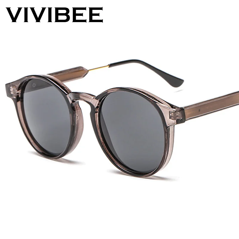 VIVIBEE готические прозрачные женские винтажные Квадратные Солнцезащитные очки 90s Круглые Солнцезащитные очки трендовые продукты uv 400 женские солнцезащитные очки