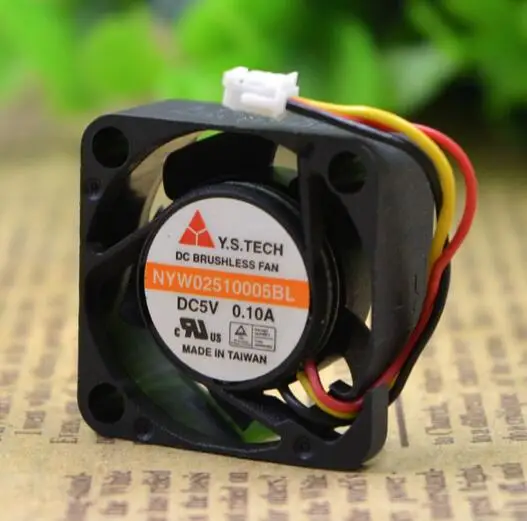 Трехпроводный микро вентилятор охлаждения NYW02510005BL 25*25*10 5 В 2 а см|micro cooling fans|cooling
