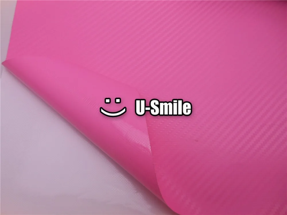 Розовая 3D виниловая пленка из углеродного волокна розовая воздушная для