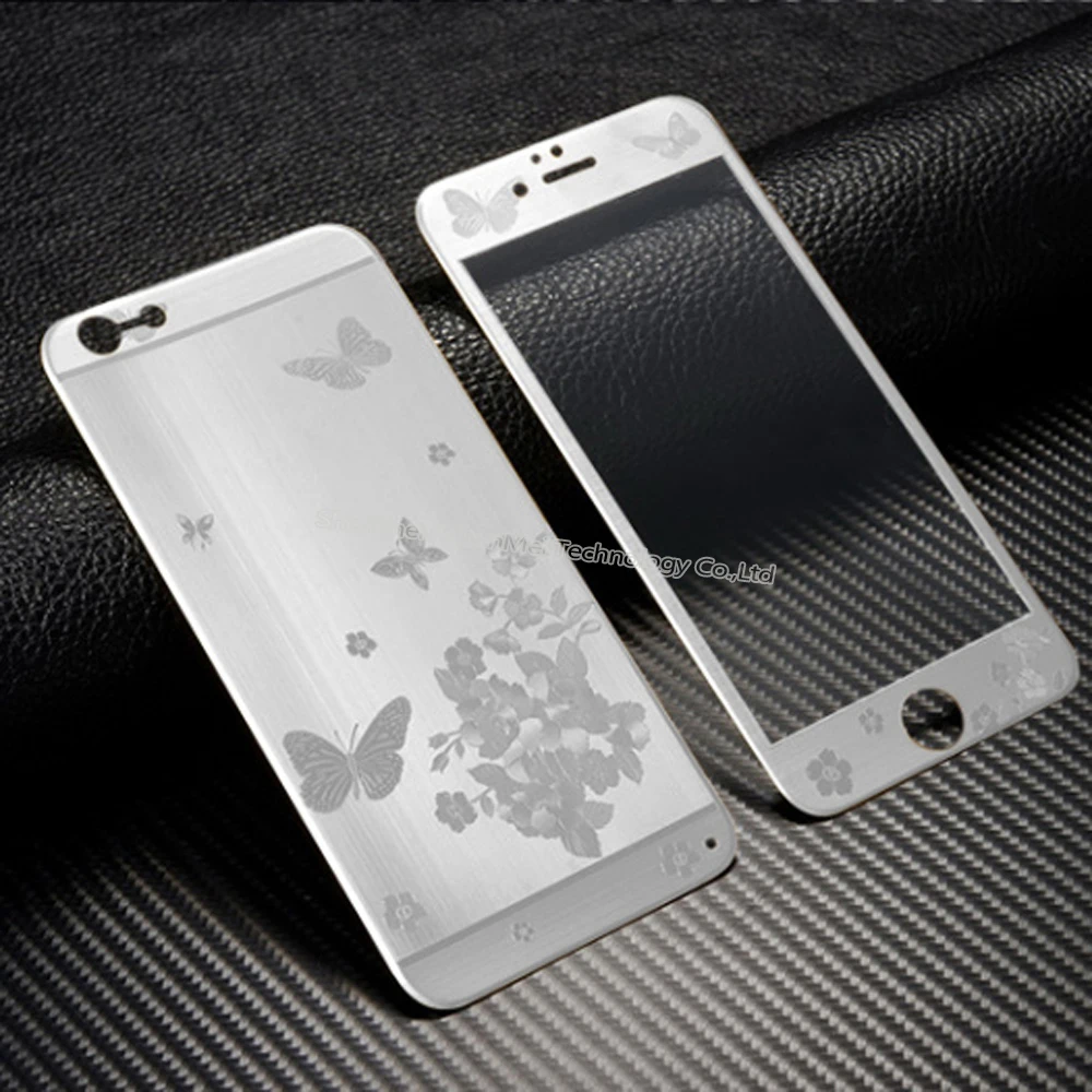 Для iphone 6 S Передняя + задняя золотая 3D углеродное волокно мягкая полноцветная