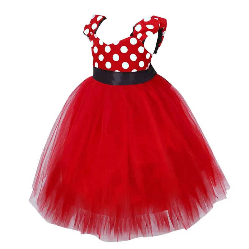 New Christmas Children Princess Minnie Girls Party Tutu Dress Kids Cartoon Infant Vestidos Costume Baby Girl's Bow Clothes | Детская