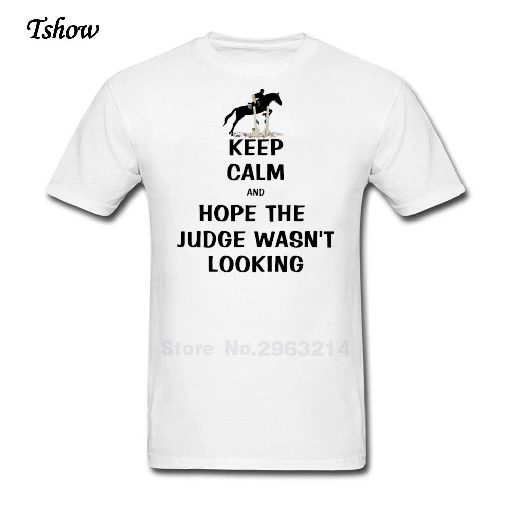 Keep Calm и надеюсь что судья не смотрел футболка человек Повседневное лето печати