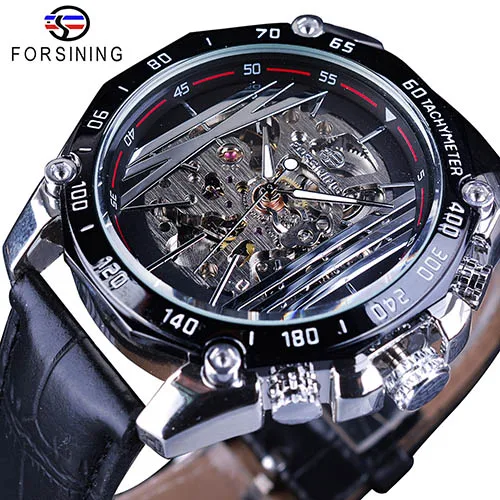 GMT1074-1 Forsining, большой циферблат, стимпанк дизайн, роскошный золотой механизм, для мужчин, t, креативные, ажурные часы, автоматические, механические, наручные часы - Цвет: GMT1074-1