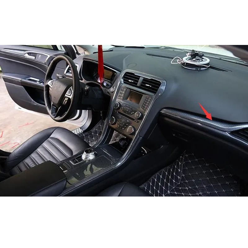 JXKaFa For Ford Mondeo 2017 2018 Car Dashboard Passenger Seat Air Vent A/C Outlet Frame Trim Decoration Strip Styling ABS | Автомобили и