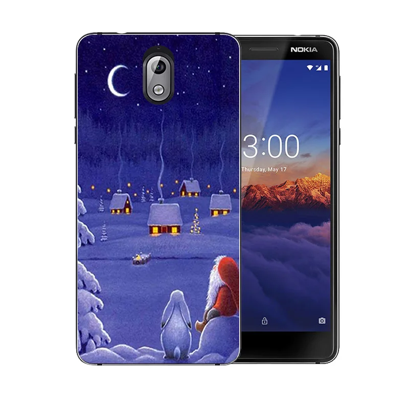 Back For Nokia 3 2018 / 3.1 Silicone TPU Phone Cases Ultra Thin Merry X'MAS Pattern Fundas for TA-1063 TA-1057 Shells |