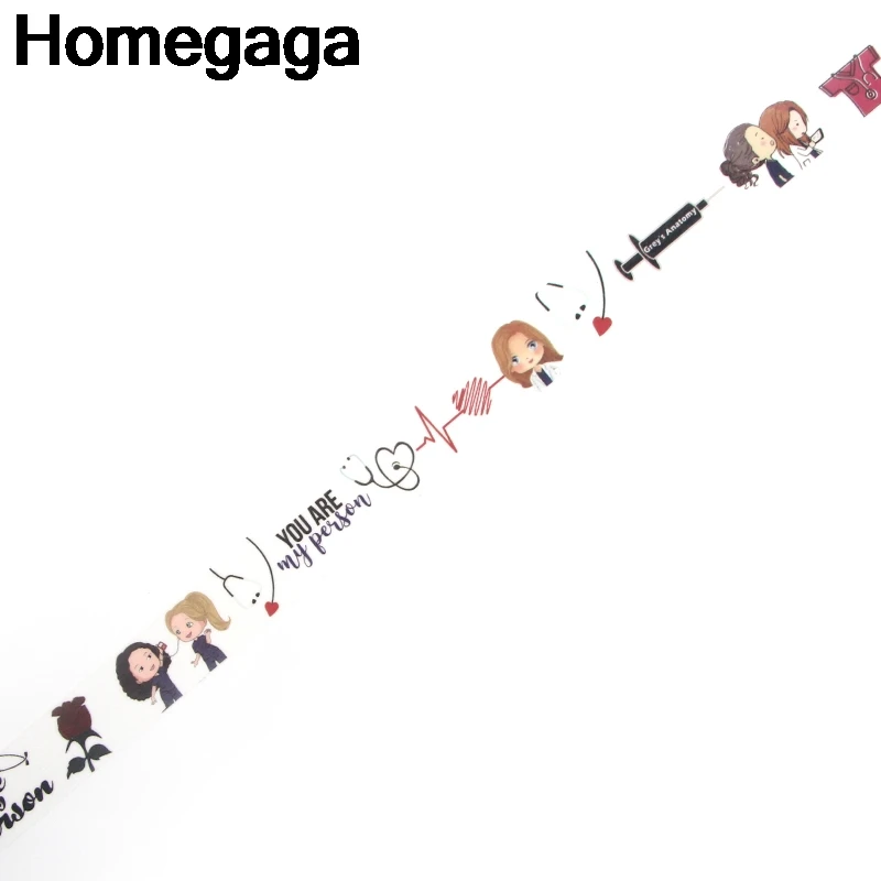 Homegaga серый Анатомия доктор Васи клейкие ленты наклейки 90s украшения Винтаж diy Скрапбукинг Клей Маскировки печатных Пастер D2216