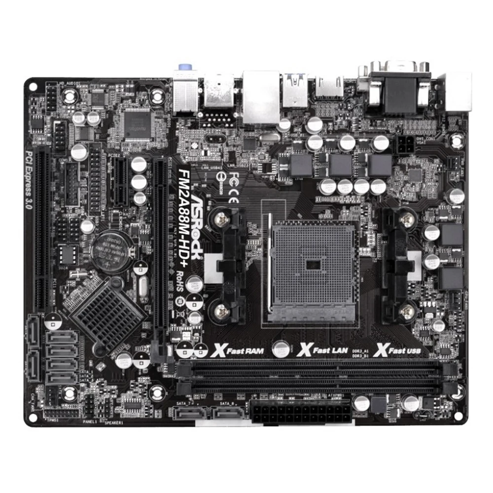 ASRock оригинальная FM2A55M-DGS материнская плата A55 разъем FM2 поддерживает DDR3 32 ГБ/для AMD A4/A6/A8 ЦП