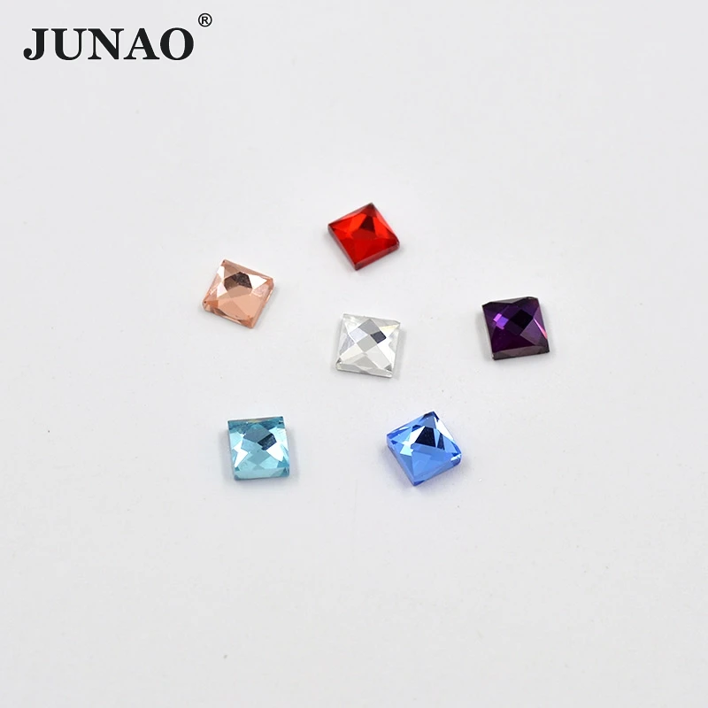 10 мм квадратная форма с прозрачными кристаллами Стразы стекло плоской задней